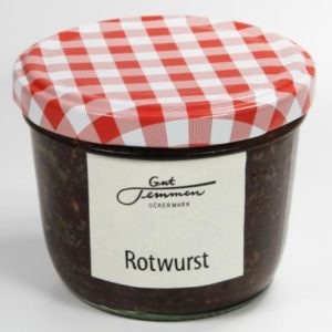 Rotwurst vom Gut Temmen